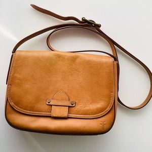 Frye crossbody leather bag tan brown